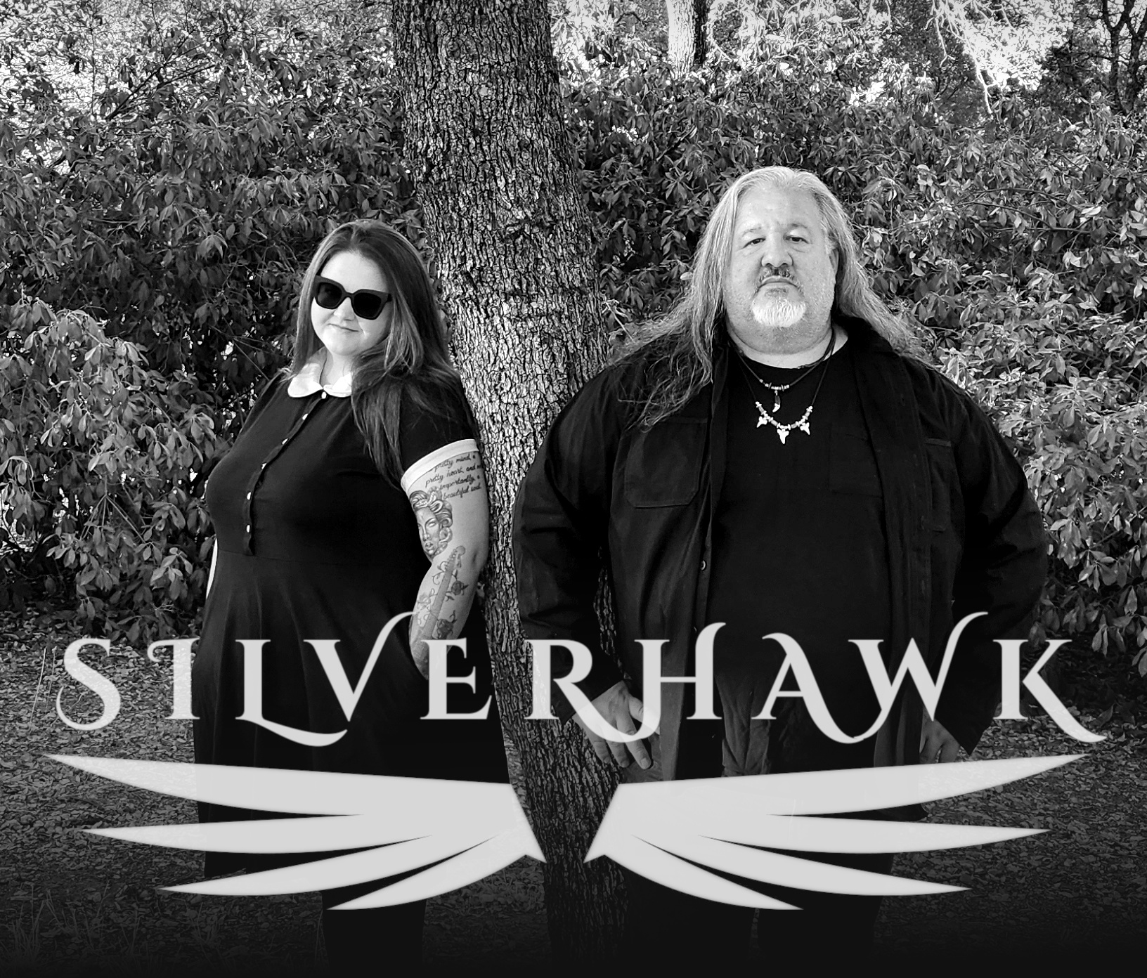 SilverHawk duo, black and white press photo